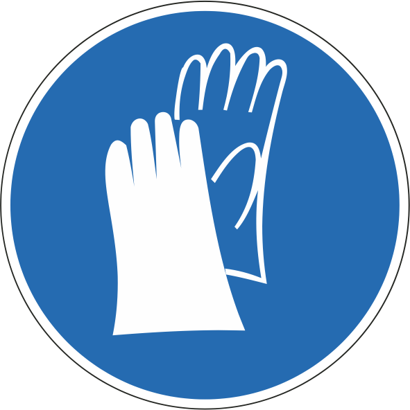 Schutzhandschuhe tragen (200 mm)